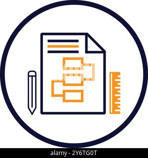 plan, building plan, scale, pencil, ruler, Planning icon Stock Vector
