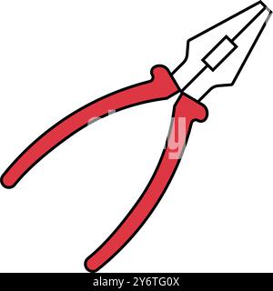 work tool, electric tool, cutting tool, pliers icon Stock Vector