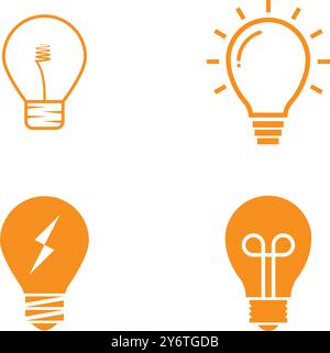 bulb vector icon illustration symbol design Stock Vector