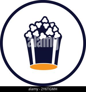 popcorn, bucket, snack, corn, popcorn icon Stock Vector