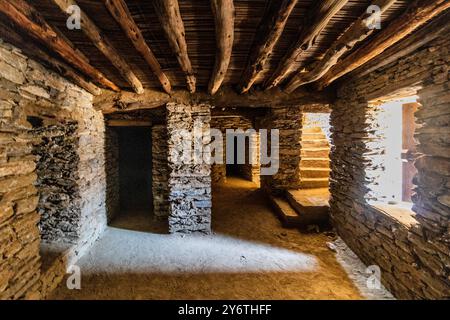 House in Thee Ain ( Dhi Ayn) village, Saudi Arabia Stock Photo