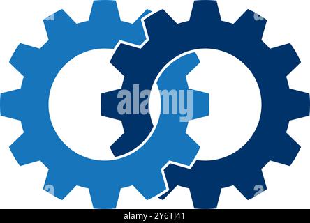 Gear logo vector illustration template design. Stock Vector