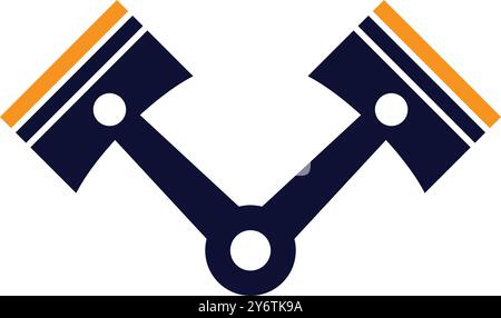machine, equipment, piston icon Stock Vector