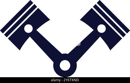 machine, equipment, piston icon Stock Vector