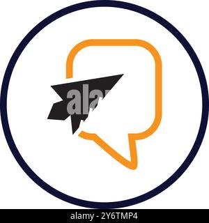 search, magnify, home, chat, social, plane icon Stock Vector