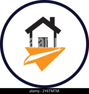 search, magnify, home, chat, social, plane icon Stock Vector