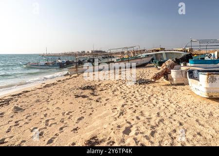 Fishing port on Farasan island, Saudi Arabia Stock Photo