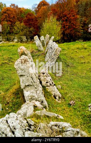 Valley of the Sphinxes. Autumn landscape. Velo Veronese, Lessinia Plateau. Province of Verona. Veneto, Italy Stock Photo