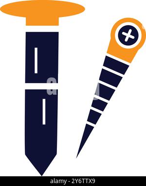 screw, nail, bolt, screw and nail icon Stock Vector
