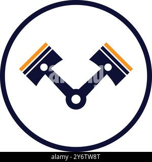 machine, equipment, piston icon Stock Vector