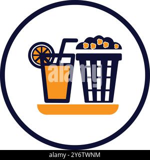 popcorn, bucket, snack, corn, popcorn icon Stock Vector