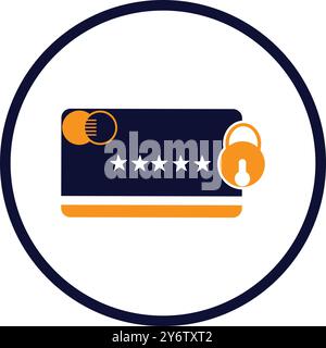 Card, atm card, payment, bank card, lock, secure, protection, secure card icon Stock Vector
