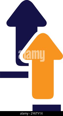 arrow, sign, up arrow, side arrow, side up sign icon Stock Vector