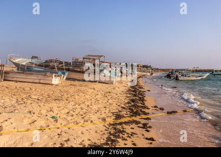 Fishing port on Farasan island, Saudi Arabia Stock Photo