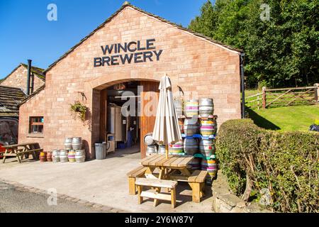 Independent Cheshire local micro brewery Wincle Brewery in the heart of the English Peak District Stock Photo