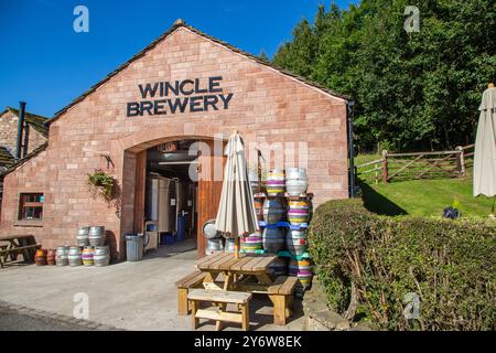 Independent Cheshire local micro brewery Wincle Brewery in the heart of the English Peak District Stock Photo