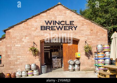 Independent Cheshire local micro brewery Wincle Brewery in the heart of the English Peak District Stock Photo