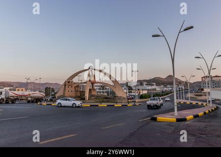 DHAHRAN AL JANUB, SAUDI ARABIA - NOVEMBER 25, 2021: Roundabout in Dhahran al Janub, Saudi Arabia Stock Photo