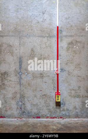 Double socket on concrete wall Stock Photo
