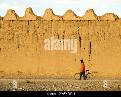 Taroudant, adobe walls. Sous Valley Anti Atlas Morocco. Stock Photo