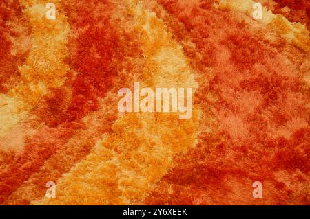background red and orange velvet fabric Stock Photo