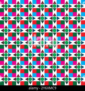 Simple Tile Pattern Design Stock Vector