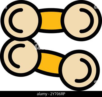 This icon of a chemical formula is representing two atoms connected with a bond, perfect for visualizing chemical reactions Stock Vector