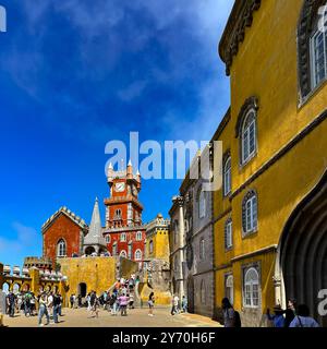 Pena Palace, Palacio Nacional Da Pena, Sintra, Lisbon Portugal Stock Photo