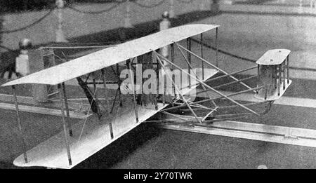 The most successful aeroplane in the world , the model of the Wright invention at the Aero Exhibition . To the disappointment of a great many people , a full sized Wright  aeroplane is not on exhibition at Olympia , London . The most successful of the world's flying men are represented however , by this model . 27 March 1909 Stock Photo