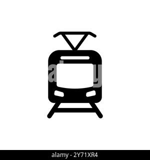 Electric train icon on isolated background Stock Vector