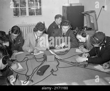 R.A.F. STARTS BIG AIR-CREW RECRUITING DRIVE .    The Royal Air Force Started the ' Battle of Britain Week' with its biggest and most important air-crew recruiting drive since D-Day .  At an R.A.F. Station in north Weald Essex , pilots and navigators underwent selection test for the R.A.F. , as well as signallers , engineers and gunners .      September 13 1948 Stock Photo