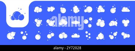 bubble foam set collection icon design vector Stock Vector
