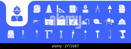 civil engineering equipment icon set design vector Stock Vector