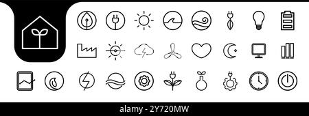 house lines art icon set collection design vector Stock Vector