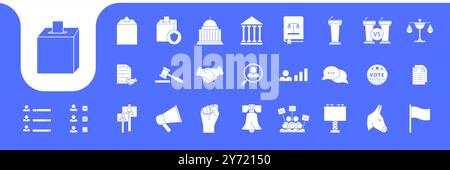 political icon set collection design vector Stock Vector