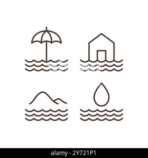 outdoor vacation holiday icon set design vector Stock Vector
