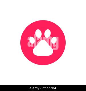 pets paw simple logo design vector Stock Vector