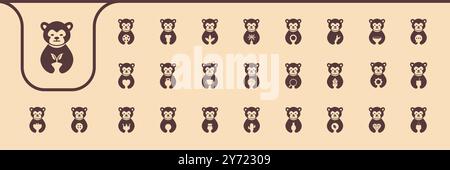 monkey cute icon vector designs Stock Vector
