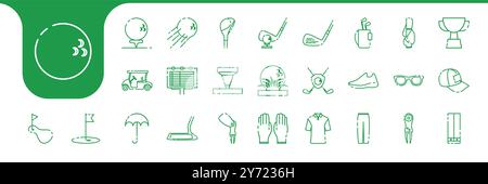 golf sport line icon vector design Stock Vector