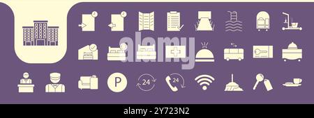 hotel furniture icon vector designs Stock Vector