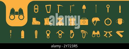 climber icon set vector design Stock Vector
