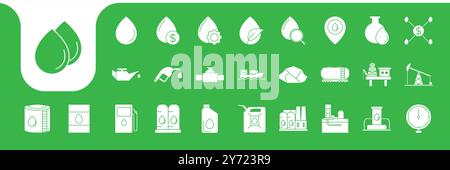 petroleum icons set design vector Stock Vector