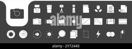 photographer tools kit icon vector design Stock Vector