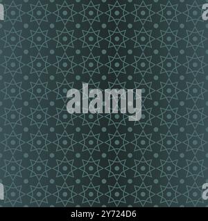 A captivating and intricate geometric design featuring interconnected shapes placed against a dark backdrop Stock Vector