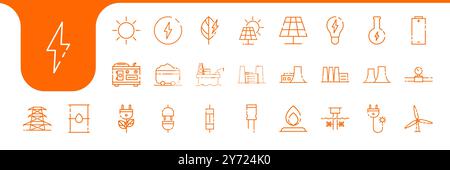 energy supply line modern icons design vector Stock Vector