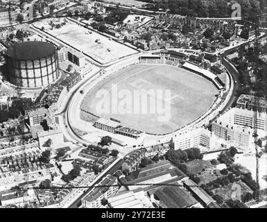 Aerial View. Oval cricket ground   Undated. Stock Photo