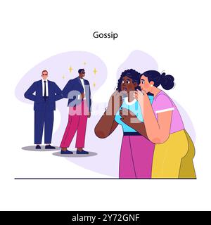 Celebrity routine. Movie or music star, famous person at the red carpet of movie premiere. Fans gossiping about well-known male artist. Flat vector illustration Stock Vector