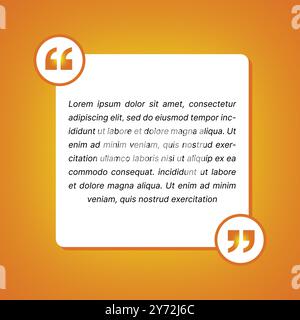 Quote Card Template - Testimonials Design - Social Media Posts Design Stock Vector