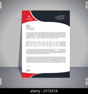 Creative Letterhead Design Template Stock Vector