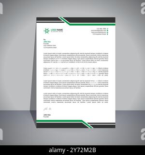 Minimal Letterhead Design Template Stock Vector